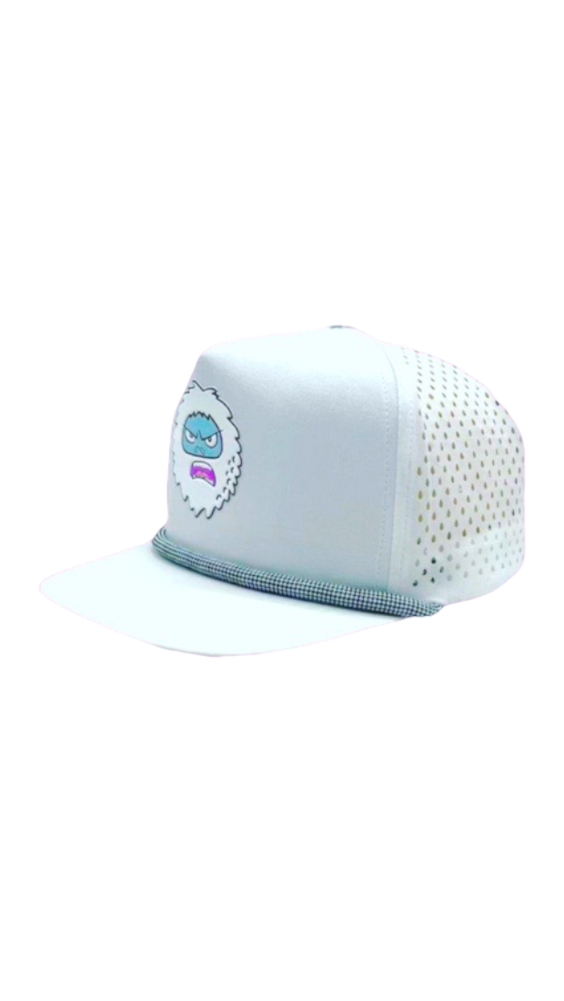White Snowman Snapback / Performance Golf Hat